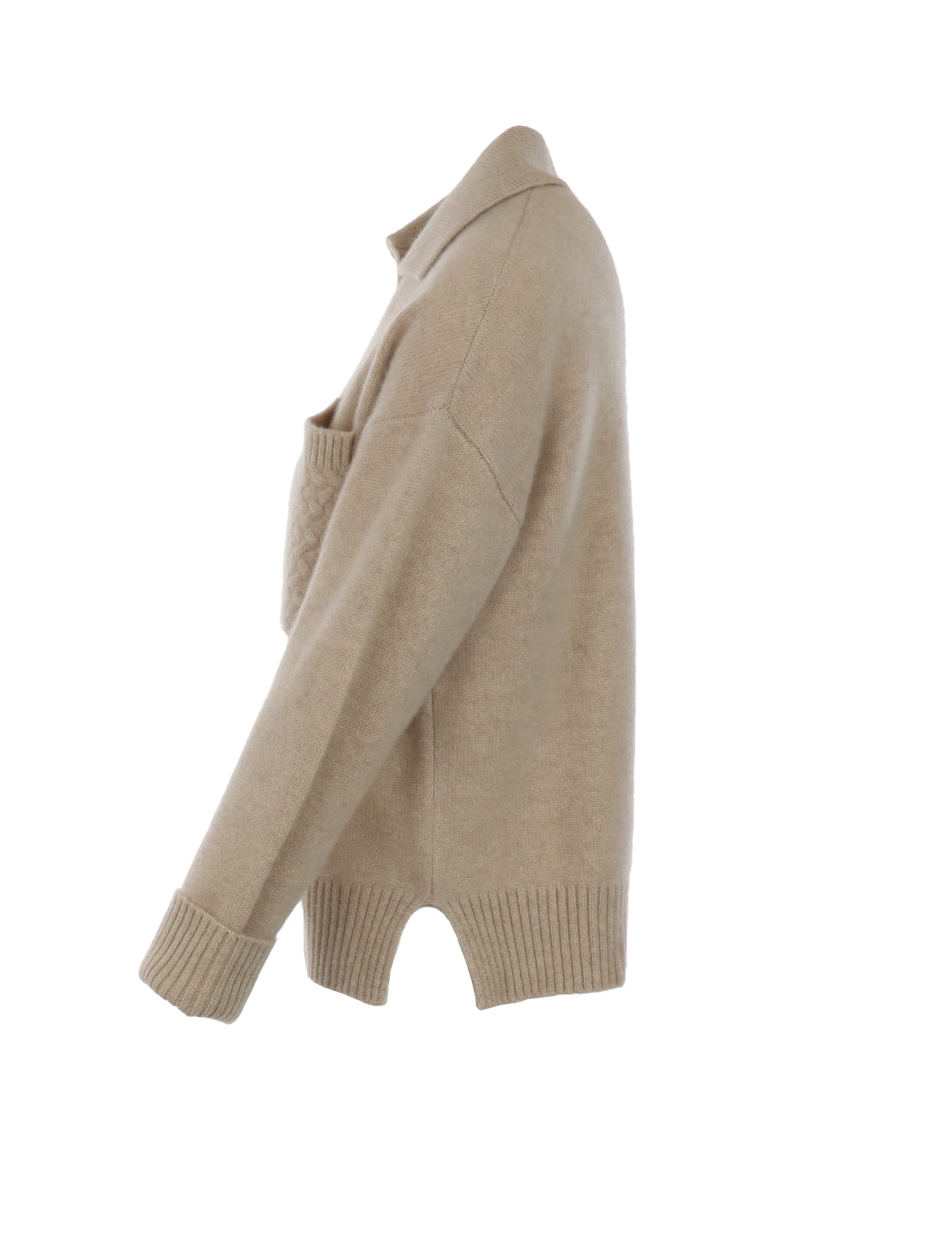 Pull Interdee beige poche torsadée