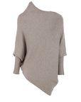 Pull asymétrique taupe Natacha