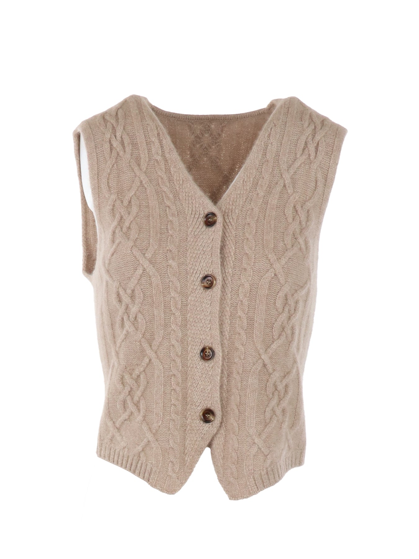 Gilet Interdee torsadé taupe