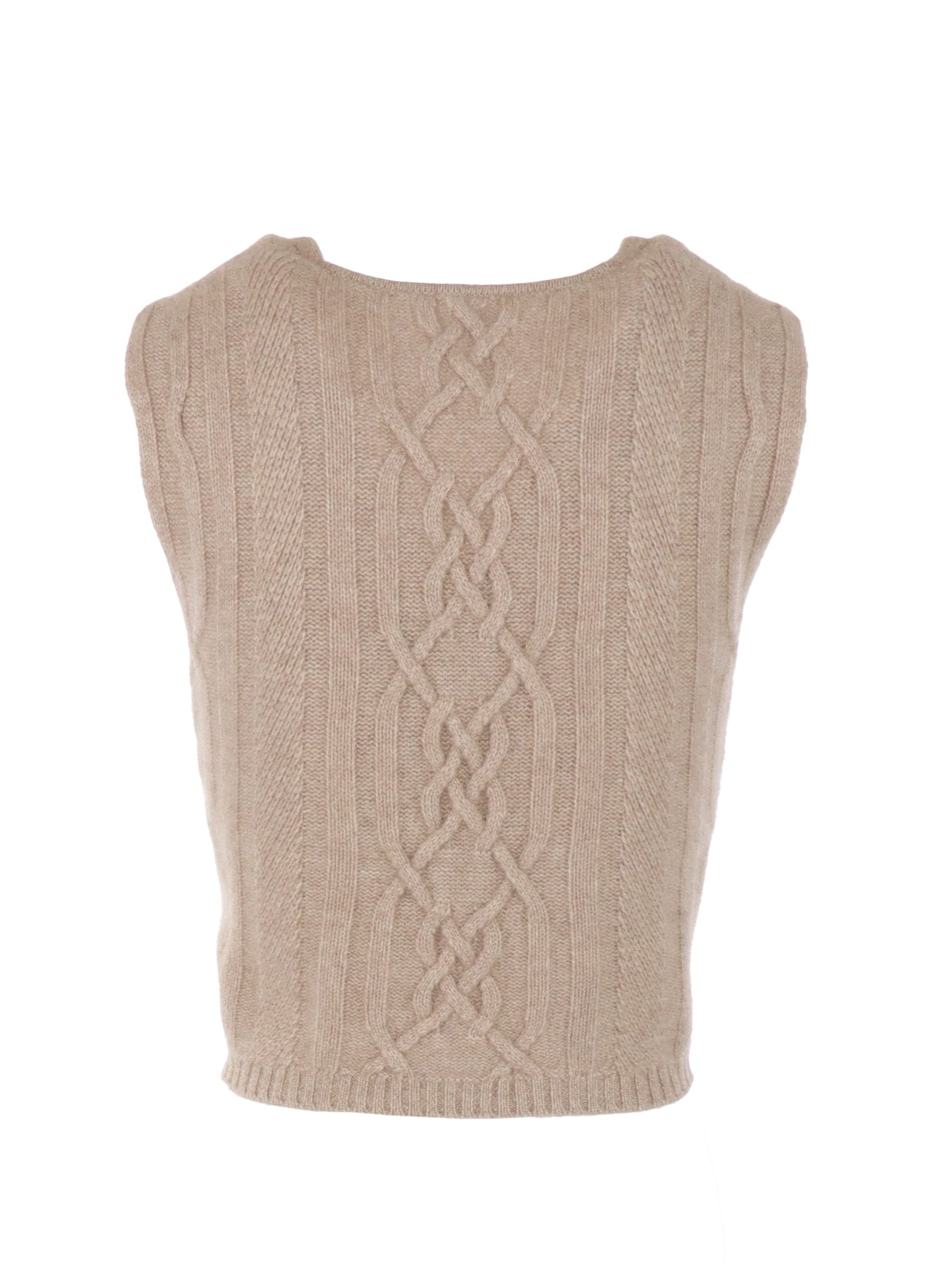 Gilet Interdee torsadé taupe