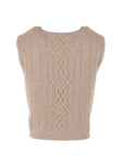 Gilet Interdee torsadé taupe
