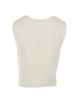 Gilet Interdee torsadé écru