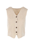 Gilet Interdee torsadé beige