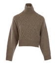 Pull Interdee motif losanges taupe /strass