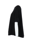 Pull manche courte Natacha col rond noir