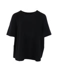 Pull manche courte Natacha col rond noir
