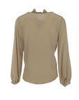 Blouse soie strass beige Interdee