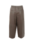 Pantalon large en cuir coloris chocolat