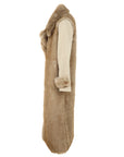 Manteau bi matière King Kong camel