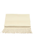 Echarpe unie mélange de laine beige