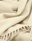 Echarpe unie mélange de laine beige