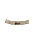 Ceinture croûte daim beige clair fermoir doré