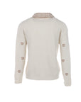 Pull PETITS COEURS écru col chemisier