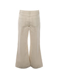 Jeans 7/8 beige naturel surpiqué camel
