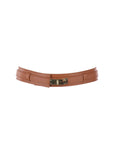Ceinture cuir camel fermoir doré