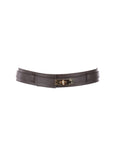 Ceinture cuir coffee fermoir doré