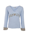 Pull AMOUR bleu ciel