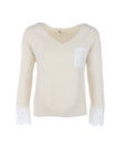 Pull BRODERIE beige