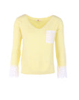 Pull BRODERIE jaune