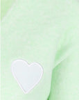 Pull COEUR vert clair