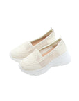 Chaussures ajourées compensées beige