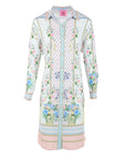 Robe chemisier longue imprimée floral