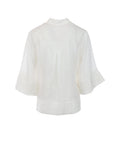 Blouse blanc lin strass Interdee