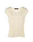 Top col V all strass beige Interdee