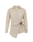 Gestreifte Bluse Beige/Braun