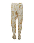 Pantalon foulard écru imprimé Gil Santucci