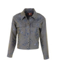 Blouson marine brodé & sequins Interdee