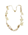 Collier long COEUR/FLEUR beige