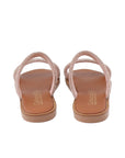 Nu-pied cuir bronze strass