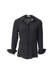 Schwarze Bluse mit Strasskragen von Interdee