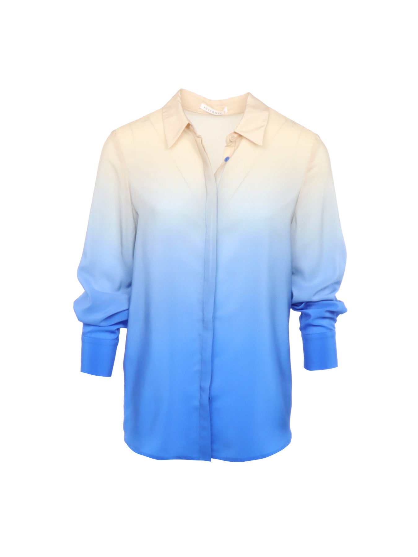 Interdee – Bluse mit Farbverlauf in Beige/Himmelblau