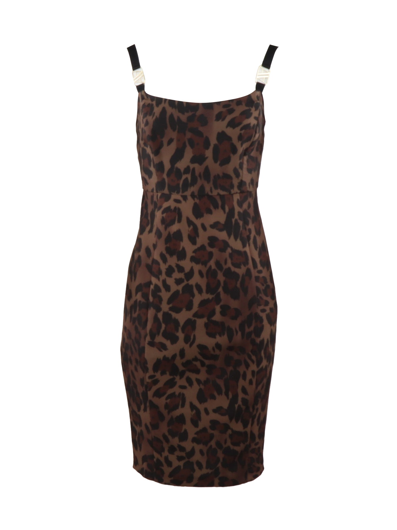 Access Kleid mit Print in Schokoladenbraun/Schwarz