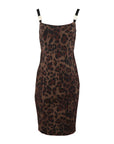 Access Kleid mit Print in Schokoladenbraun/Schwarz
