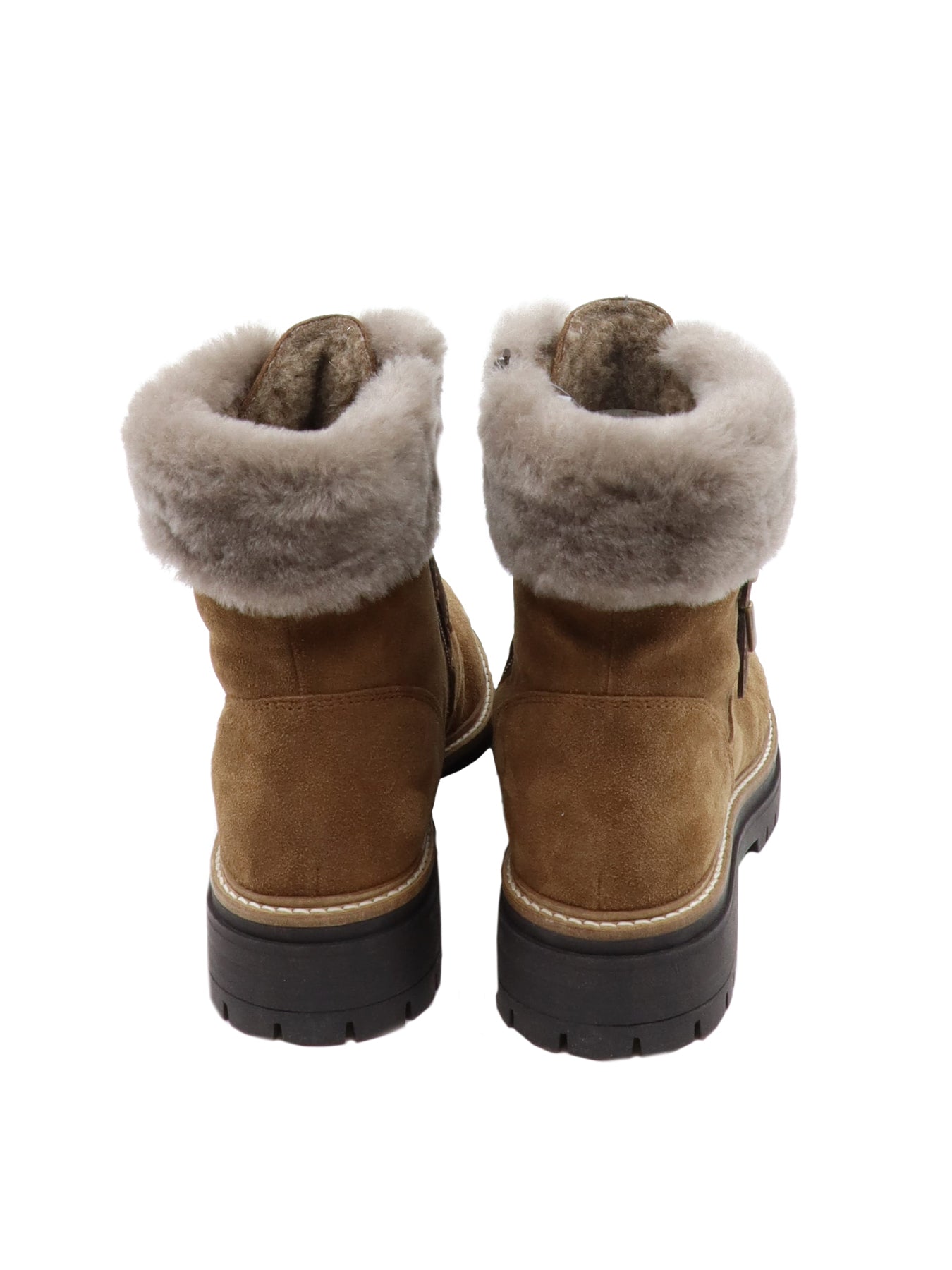 Bottines en croûte de cuir tabac La Thuile 978