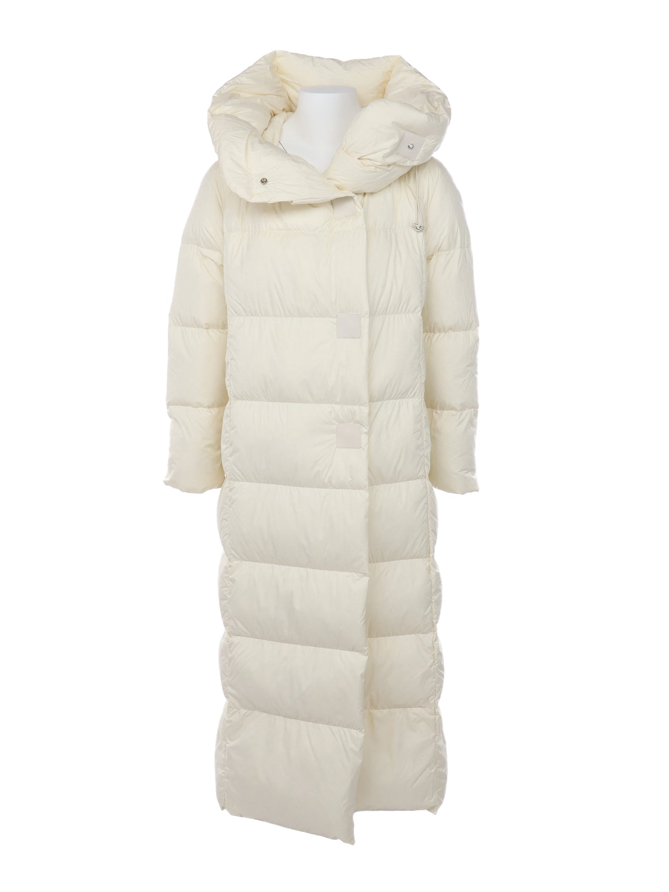 Lange Daunenjacke Interdee in Ecru