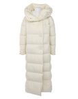 Lange Daunenjacke Interdee in Ecru