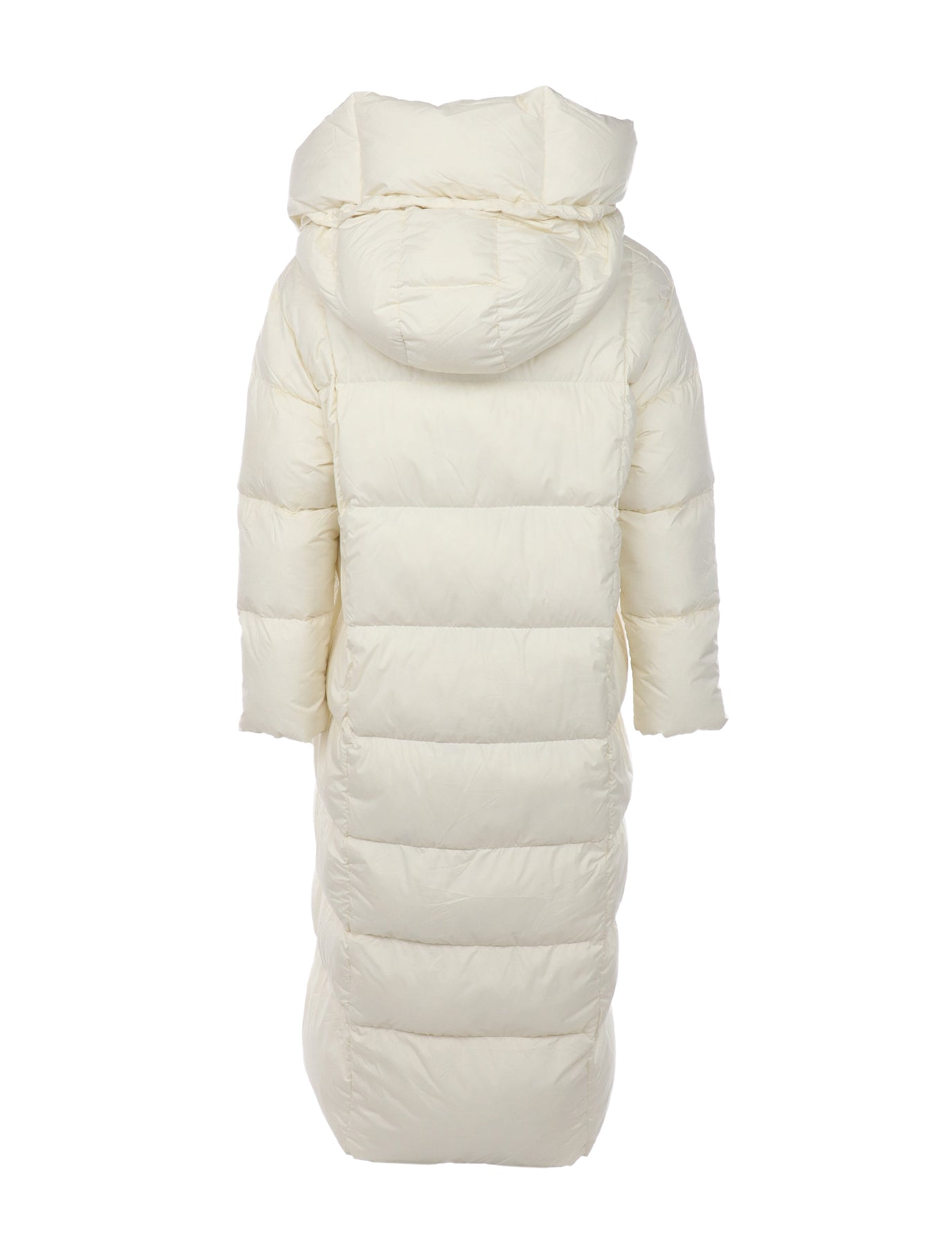 Lange Daunenjacke Interdee in Ecru