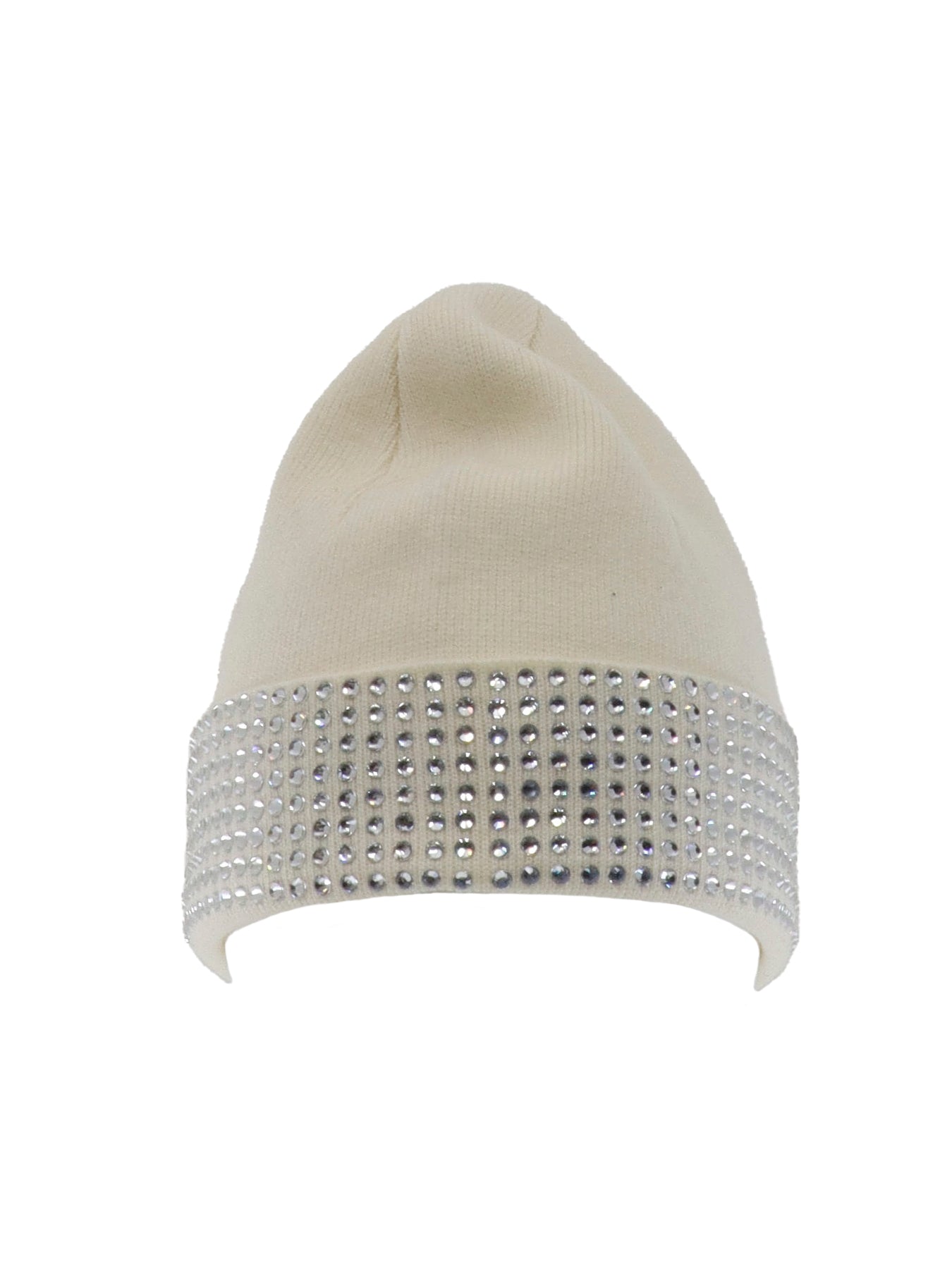 Bonnet strass laine INTERDEE écru