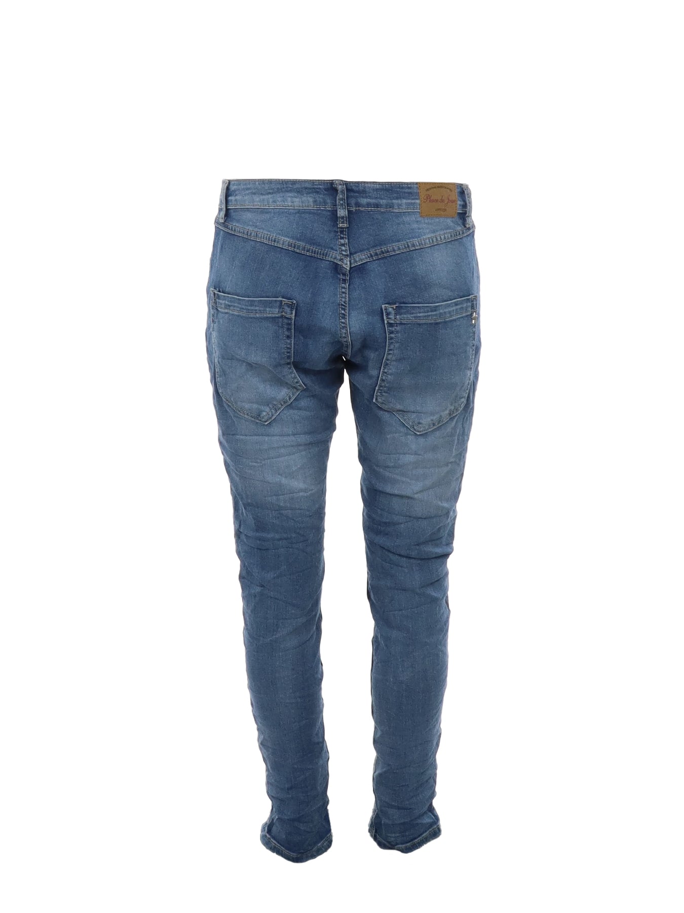 PdJ – Denim-Jeans mit Strassknöpfen