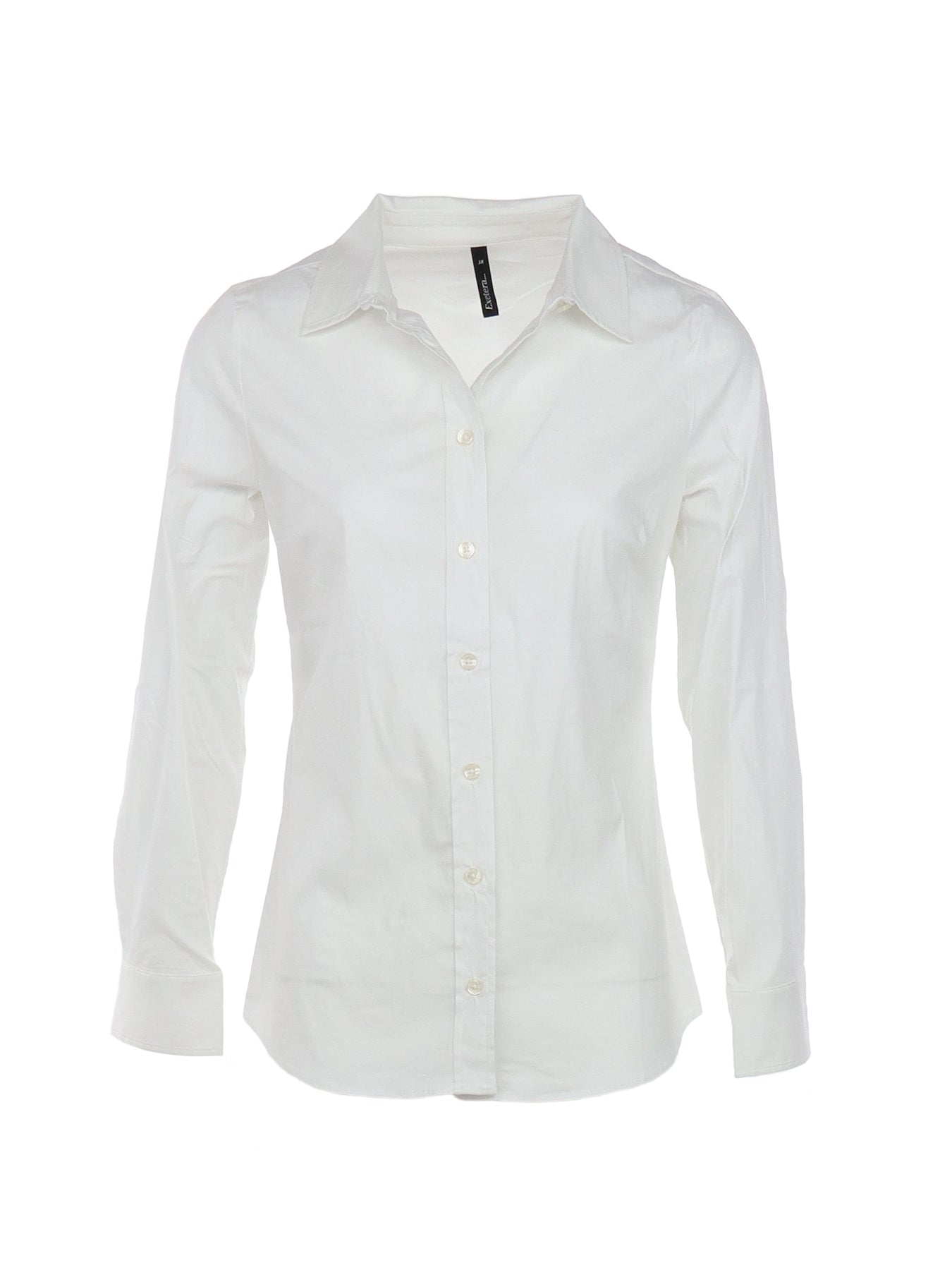 Exetera taillierte weiße Bluse
