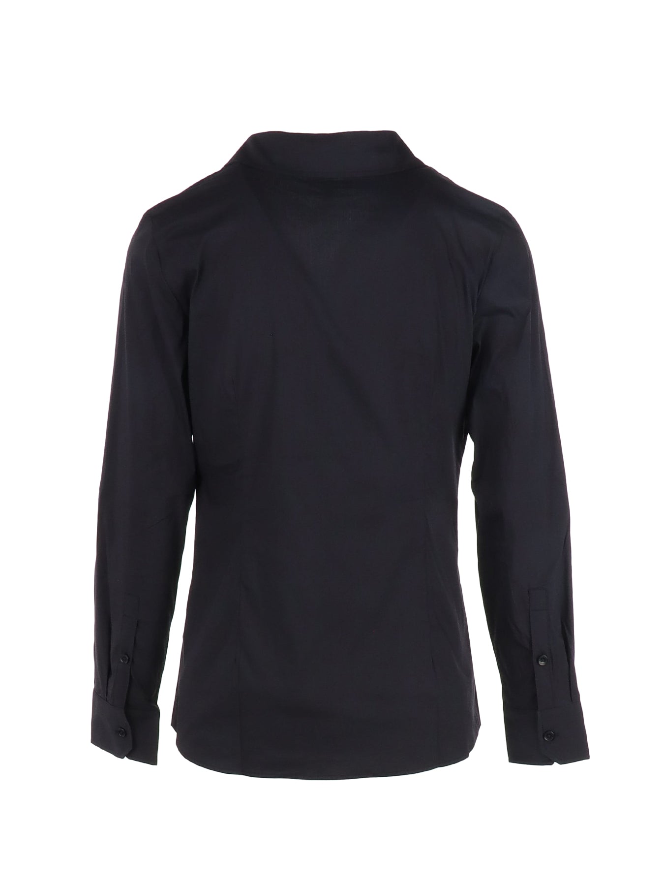 Exetera – Schwarze, taillierte Bluse