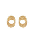 Boucles d'oreilles maille spirale doré