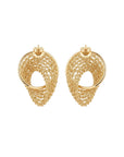 Boucles d'oreilles maille spirale doré