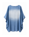 T-shirt oversize denim strass