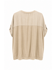 T-shirt oversize FLEUR camel