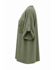 T-shirt oversize FLEUR kaki